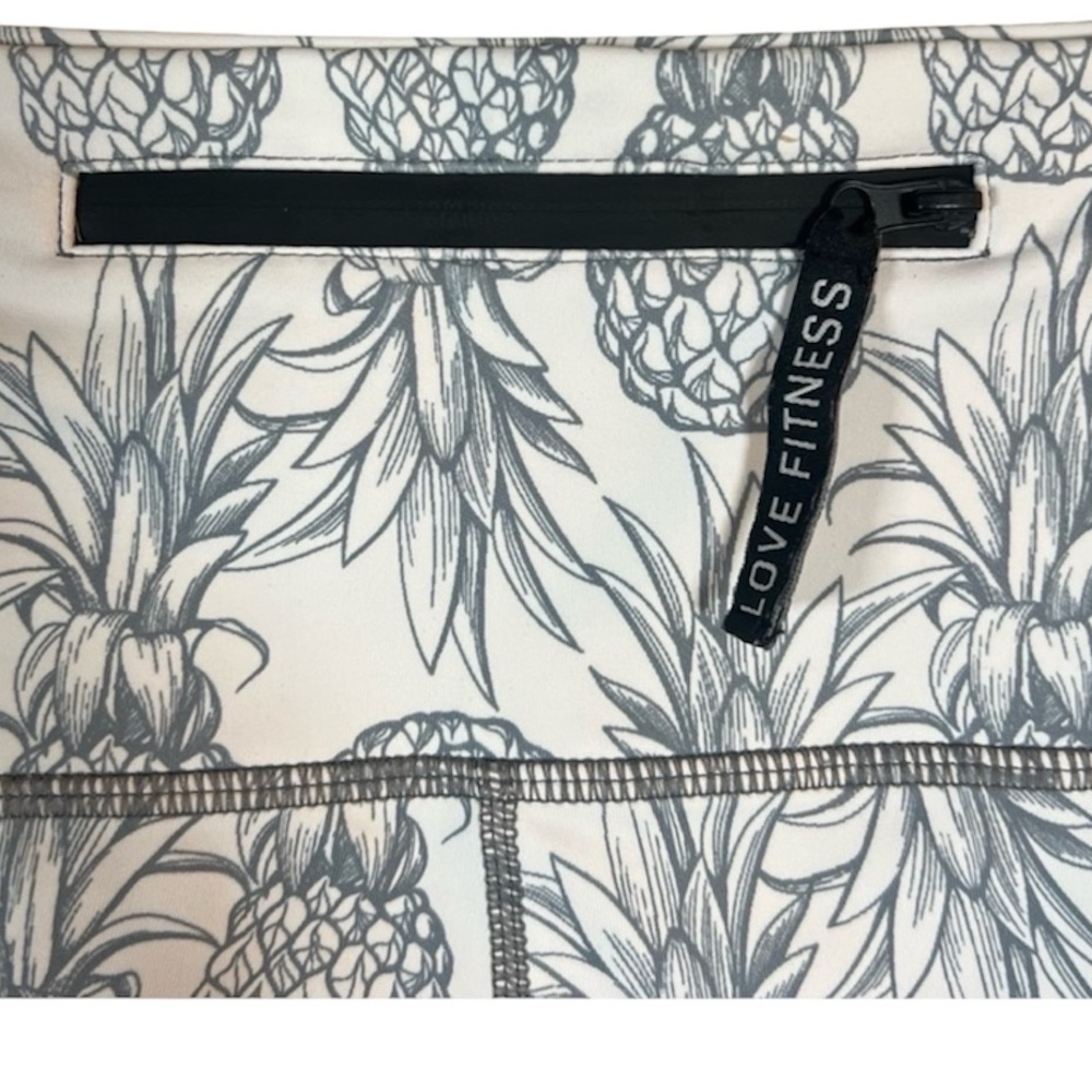 Love Fitness Pineapplee Legging Full Length White Size Small - Picture 5 of 5